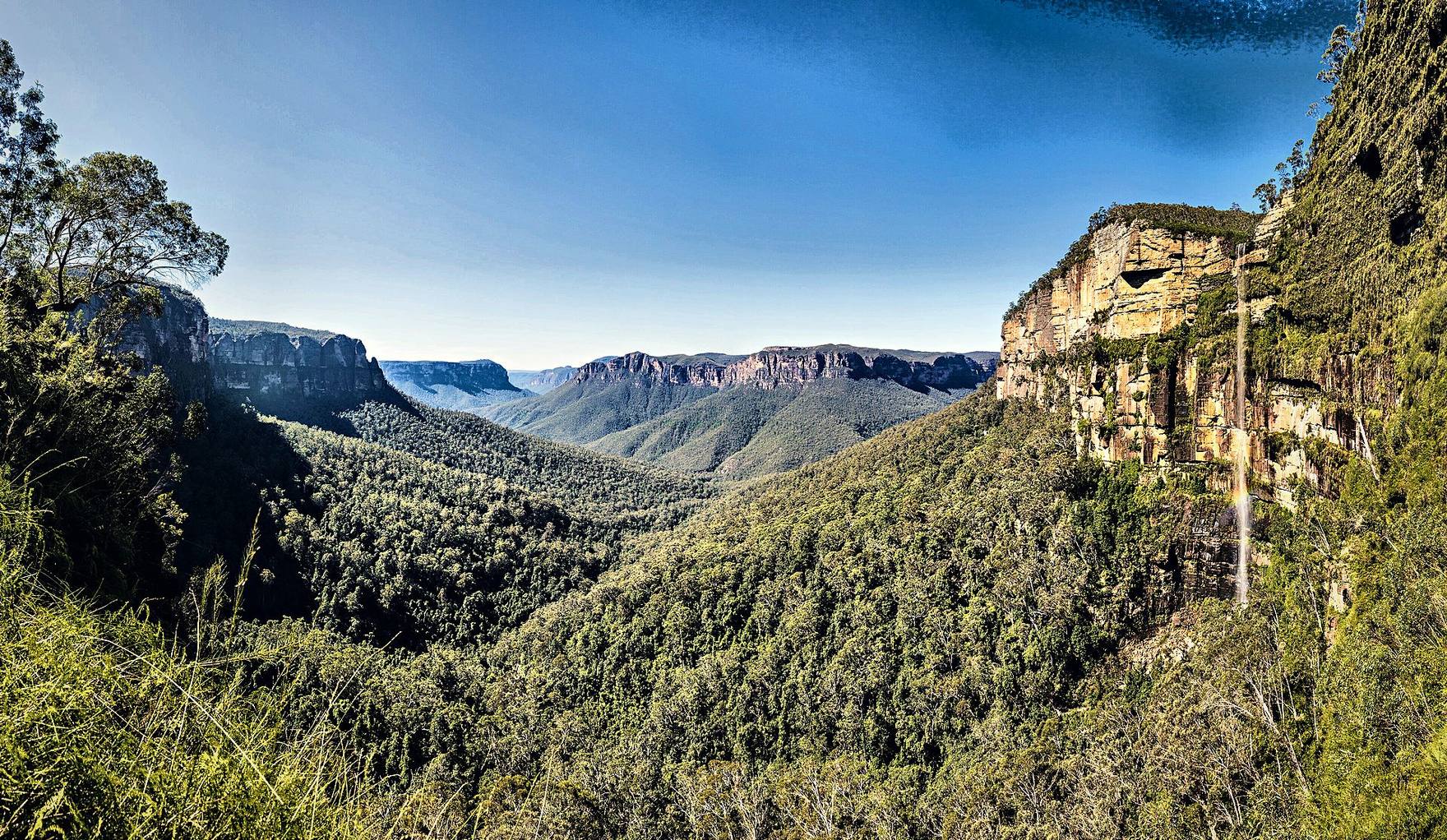 Graded valley landscape